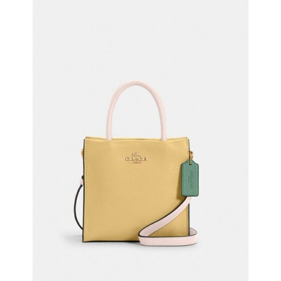 Coach 5691 Mini Cally Crossbody in Colorblock Leather Satchel NWT - Picture 4 of 9